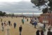 Park Guell, centralny taras z serpentynowymi siedziskami