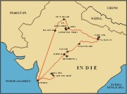 Indie - trasa wycieczki