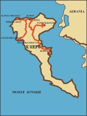 Korfu - trasa wycieczki