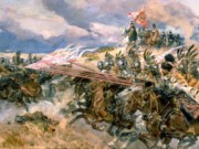 Fragment obrazu Wojciecha Kossaka - Bitwa pod Kircholmem