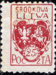 znaczek pocztowy Litwy Ĺrodkowej