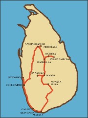 Sri Lanka - trasa wycieczki
