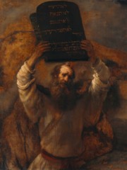 Obraz Rembrandta MojĹźesz z tablicami prawa
