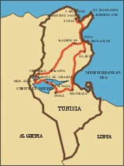 Tunezja - trasa wycieczki